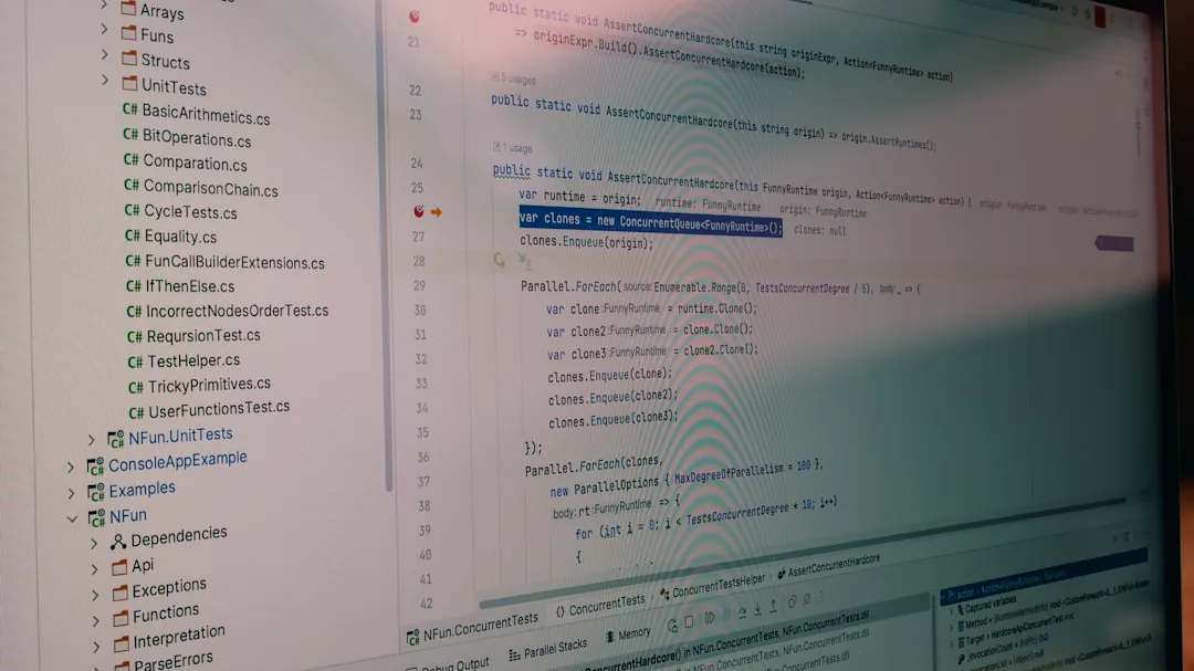 Computer screen showing lines of code.