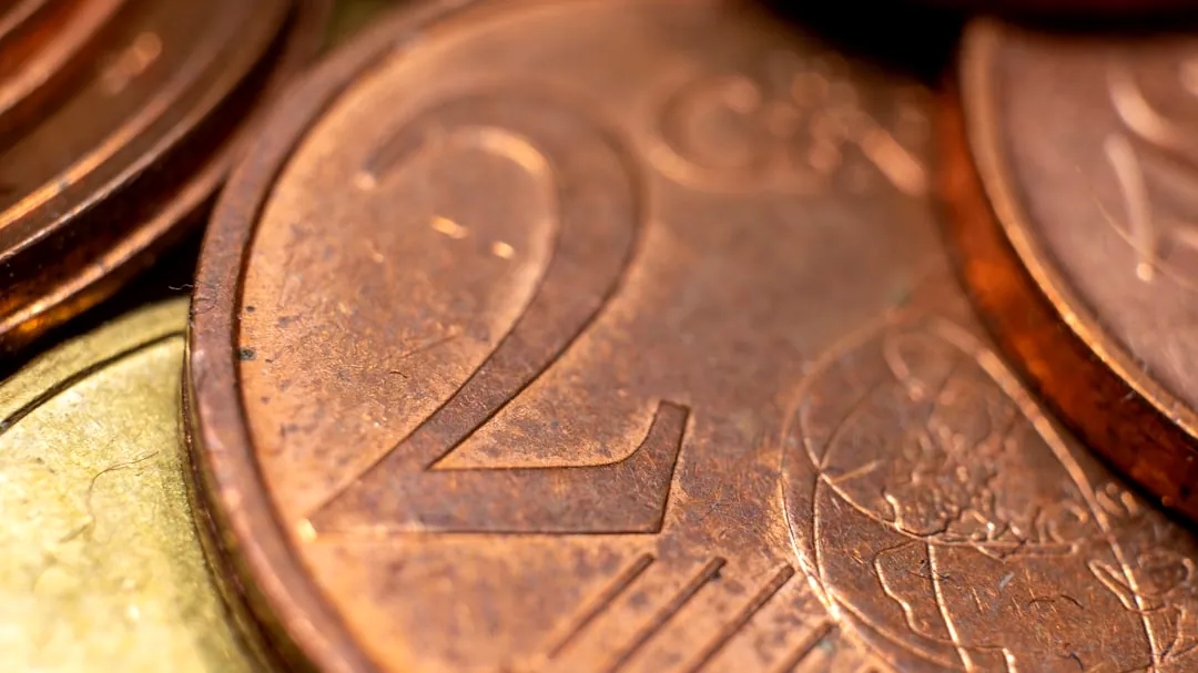 a close up of a coin