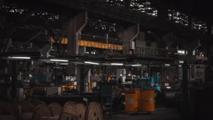 A factory filled with lots of machines and machinery