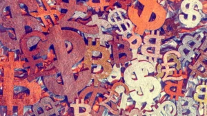 brown and white tribal print textile